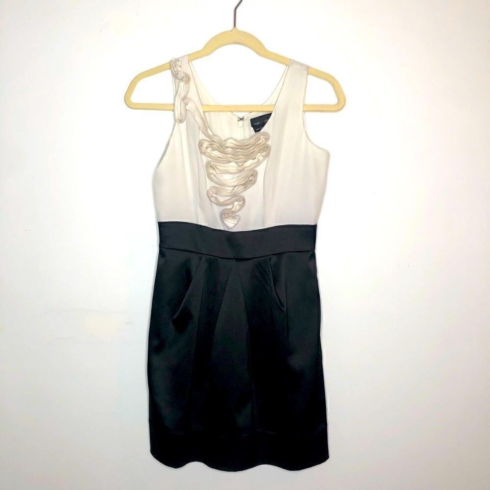 Max and Cleo Black & White Cocktail Dress